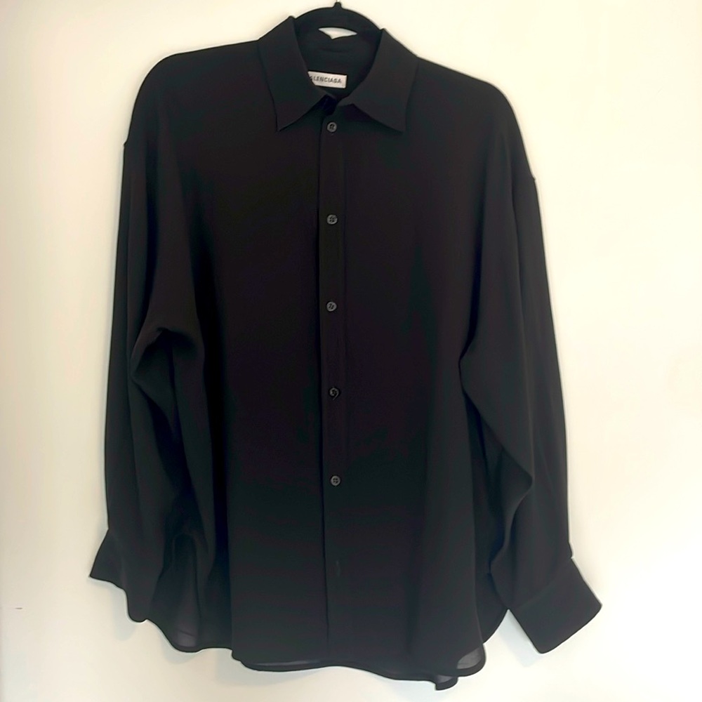 Balenciaga 100% silk shirt.